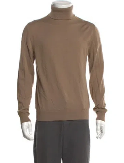 Pre-owned Bogner Virgin Wool Turtleneck Pullover In Brown