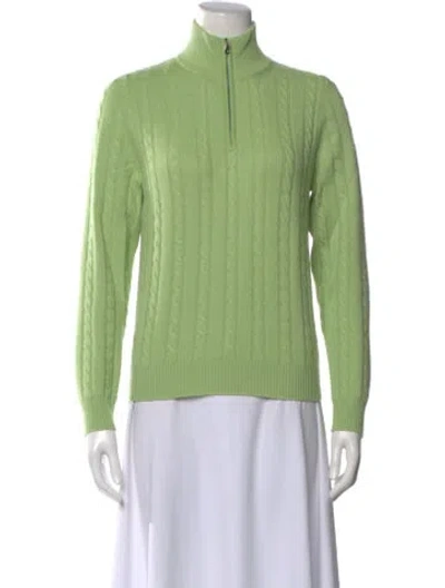 Pre-owned Bogner Virgin Wool Turtleneck Sweater In Green