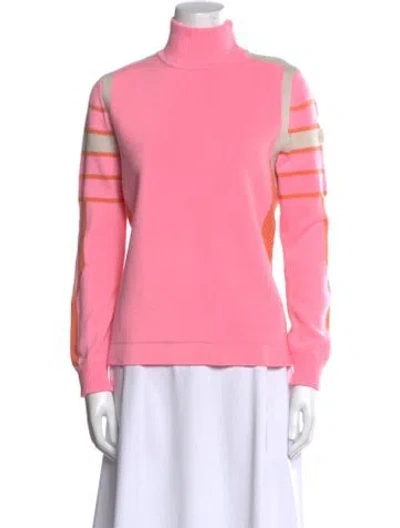 Pre-owned Bogner Virgin Wool Turtleneck Sweater In Pink