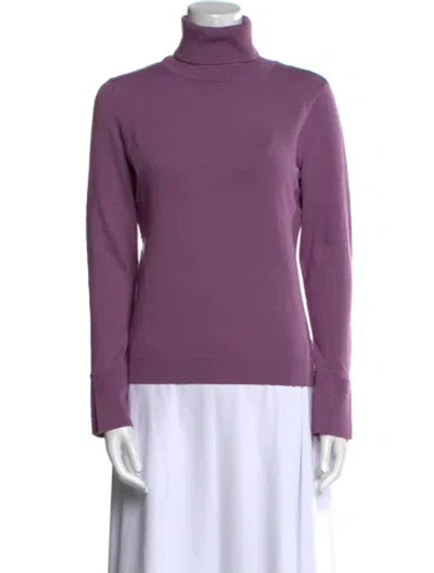 Pre-owned Bogner Virgin Wool Turtleneck Sweater W/ Tags In Purple