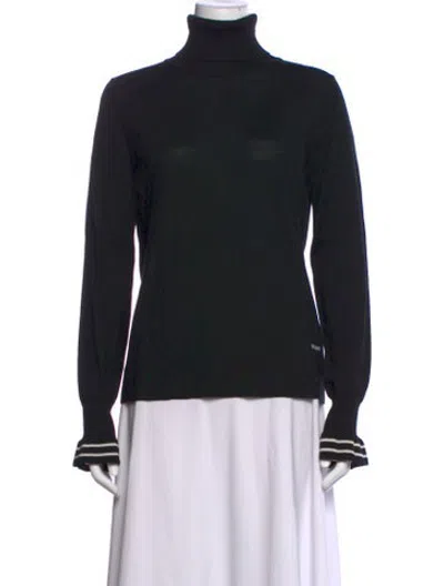Pre-owned Bogner Virgin Wool Turtleneck Top In Black