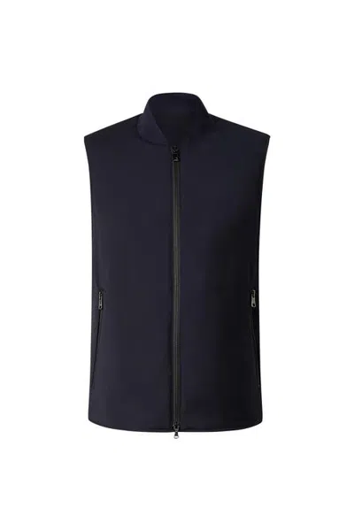 Bogner Virgin Wool Vest Jeff In Blue