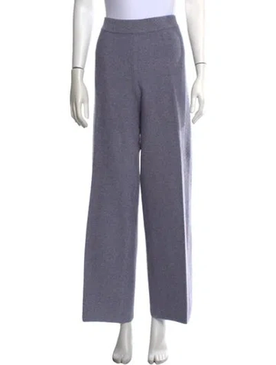 Pre-owned Bogner Virgin Wool Wide Leg Pants In Blue
