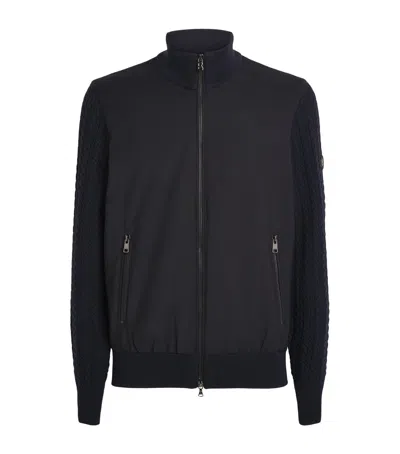 Bogner Virgin Wool Zisco Hybrid Jacket In Black