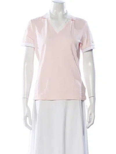 Pre-owned Bogner V-neck Short Sleeve Polo In Pink