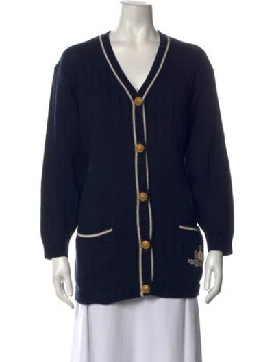 Pre-owned Bogner V-neck Sweater In Blue