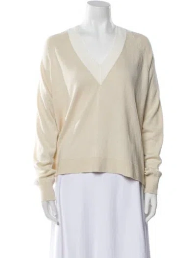 Pre-owned Bogner V-neck Sweater W/ Tags In Neutral