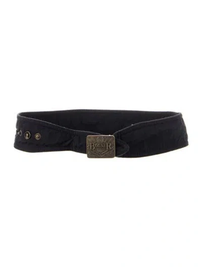 Pre-owned Bogner Wide Belt In Black