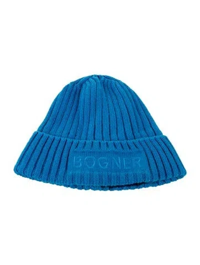 Pre-owned Bogner Winter Beanie Hat In Blue
