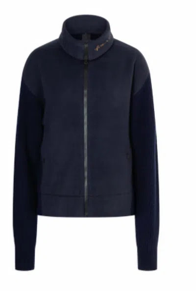 Bogner Women's Britt Knitted Fleece Jacket In Deepest Navy In Blue