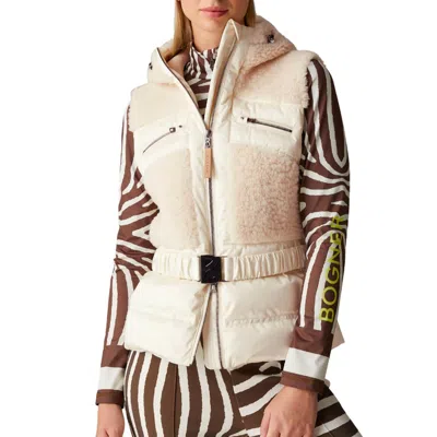 Bogner Women's Minka Belted Vest In White In Brown