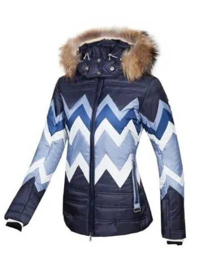 Pre-owned Bogner Women Ski Jacket Nara-d With Fox Fur Included Nurea Size: S,m,l,xl,2xl In Blue