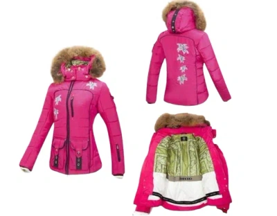Pre-owned Bogner Women Ski Jacket Nara-d With Fox Fur Included Nurea Size: S,m,l,xl,2xl In Pink