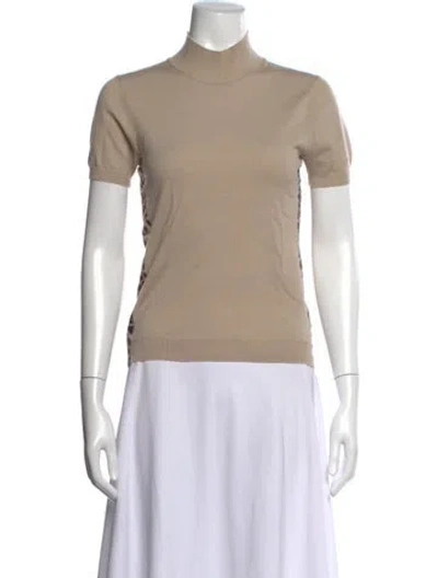 Pre-owned Bogner Wool Animal Print Top In Neutrals