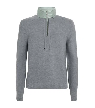 Bogner Wool-blend Phineas Half-zip Sweater In Grey