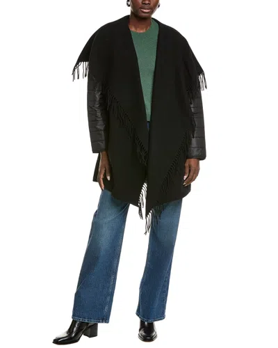 Bogner Wool-blend Pullover Jacket In Black