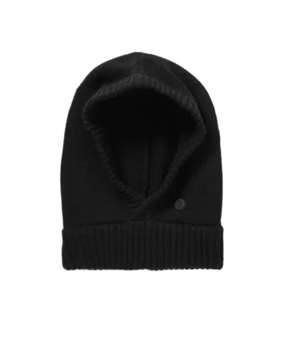 Bogner Wool Cashmere Blend Hood With Appliqué In Black