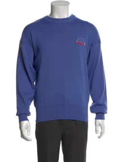 Pre-owned Bogner Wool Crew Neck Pullover In Blue