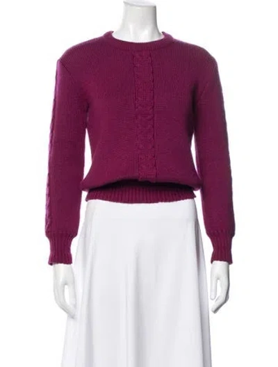 Pre-owned Bogner Wool Crew Neck Sweater In Purple