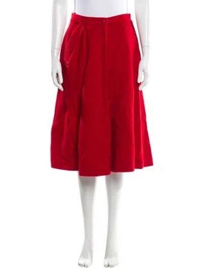 Pre-owned Bogner Wool Knee-length Skirt In Red