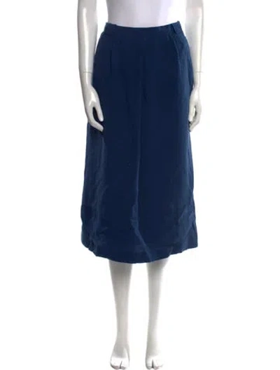 Pre-owned Bogner Wool Midi Length Skirt In Blue