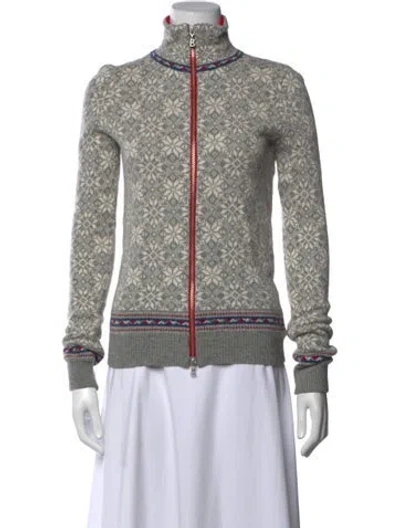 Pre-owned Bogner Wool Patterned Sweater In Grey