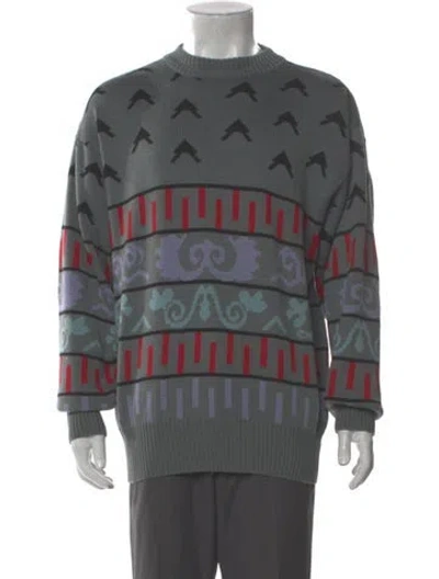 Pre-owned Bogner Wool Printed Pullover In Gray