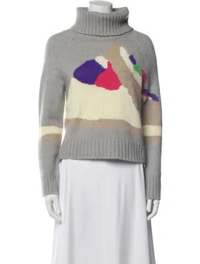 Pre-owned Bogner Wool Printed Sweater In Gray