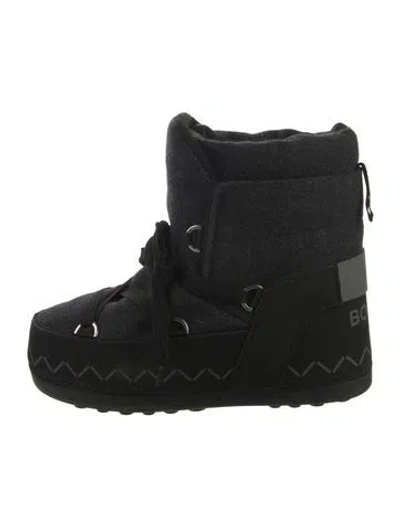 Pre-owned Bogner Wool Snow Boots In Black