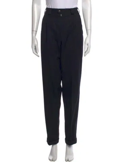 Pre-owned Bogner Wool Straight Leg Pants In Black