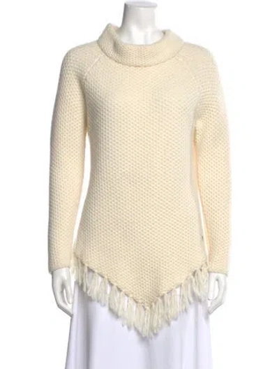 Pre-owned Bogner Wool Turtleneck Sweater In Neutral