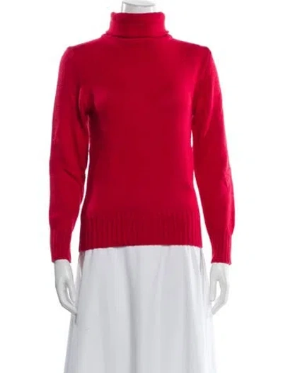 Pre-owned Bogner Wool Turtleneck Sweater In Red