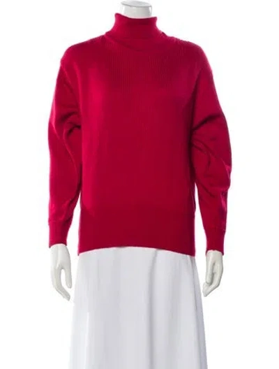 Pre-owned Bogner Wool Turtleneck Sweater In Red