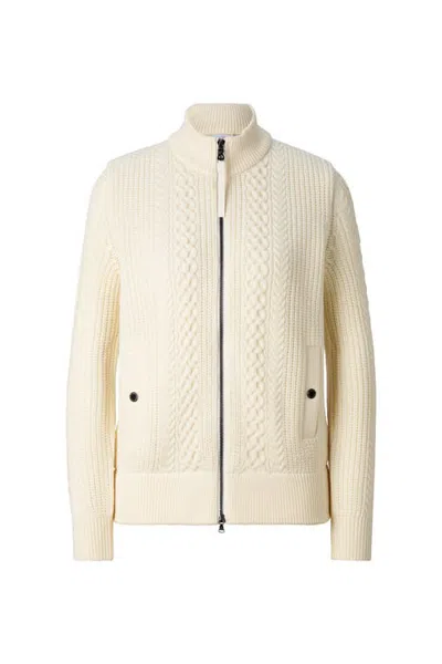 Bogner Zamila Knitted Quilted Jacket In White
