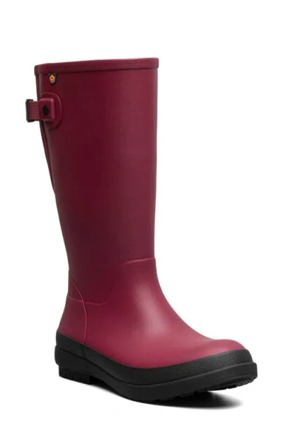 Bogs Amanda Ii Tall Waterproof Adjustable Calf Rain Boot In Cranberry