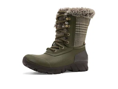Bogs Arcata Ii Plaid Women's Rain Boots Olive: 12 M, Rubber