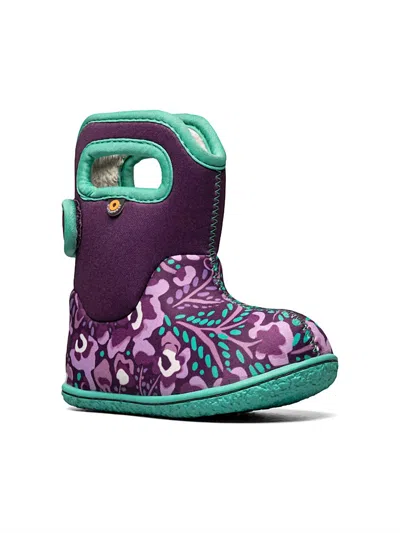 Bogs Kids' Baby/toddler Classic Flower Power Bootie In Purple