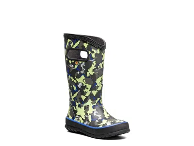 Bogs Camo Texture Rain Boot Kids' In Black/multicolor