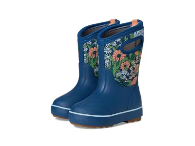 Bogs Classic Ii - Vintage Floral (toddler/little Kid/big Kid) Kids Shoes Blue : 4 Big Kid M, Rubber