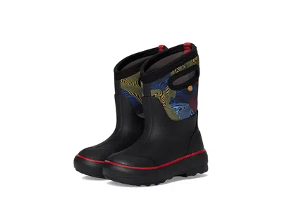 Bogs Classic Ii - Warped Stripes (toddler/little Kid/big Kid) Kids Shoes Black : 6 Big Kid M, Synthetic