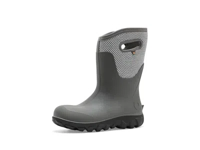 Bogs Classic Seamless Mid - Chevron Women's Rain Boots Gray: 9 M, Rubber