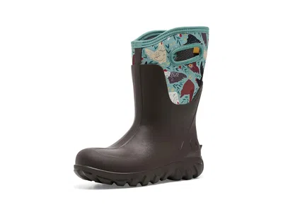 Bogs Classic Seamless Mid - Chicken Party Women's Rain Boots Chocolate: 11 M, Rubber