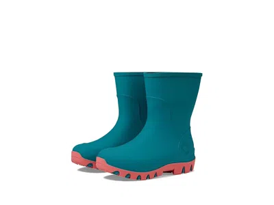 Bogs Essential Rain Mid (toddler/little Kid/big Kid) Kids Shoes Turquoise : 6 Big Kid M, Rubber In Blue