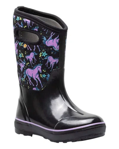 Bogs Kids' Girl's Classic Unicorn Boots In Black Multi
