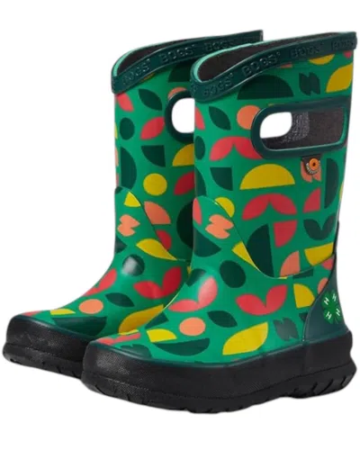 Bogs Kids' Girl's Shapes Rain Boots In Green