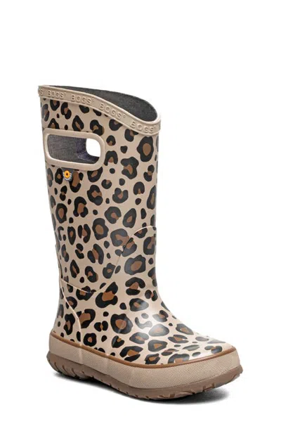 Bogs Kids'  Glitter Waterproof Rain Boot In Brown