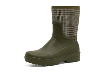 Bogs Hazel Mid Zip Women's Rain Boots Olive: 9 M, Rubber