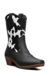 Bogs Jolene Mid Deco Waterproof Rain Boot In Black W/white