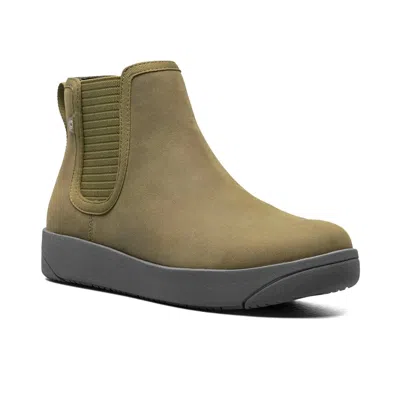 Bogs Kicker Chelsea Leather Boots Olive In Green