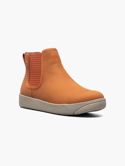 Bogs Kicker 72777-801 Boots Women's Orange Leather Pull On Chelsea Jobb1185